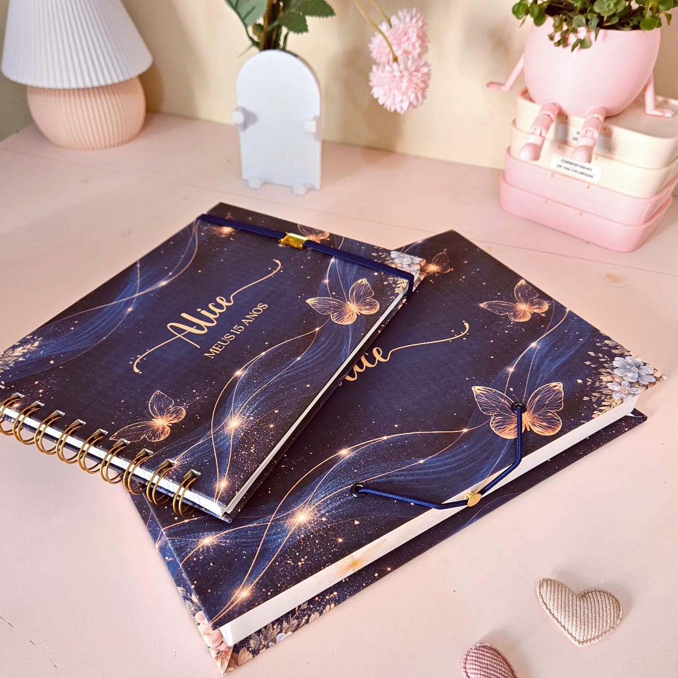 Kit Caixa Cartonada + Caderno de Assinaturas Personalizado